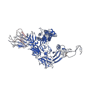33457_7xu3_A_v1-1
Structure of SARS-CoV-2 Spike Protein with Engineered x3 Disulfide (x3(D427C, V987C) and single Arg S1/S2 cleavage site), Closed Conformation