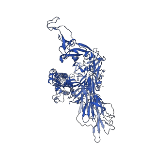 33458_7xu4_C_v1-1
Structure of SARS-CoV-2 D614G Spike Protein with Engineered x3 Disulfide (x3(D427C, V987C) and single Arg S1/S2 cleavage site), Locked-2 Conformation