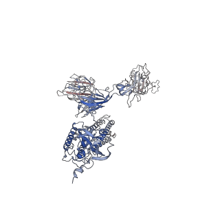 33742_7ycy_A_v1-0
SARS-CoV-2 Omicron 1-RBD up Spike trimer complexed with three XG005 molecules
