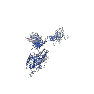33743_7ycz_A_v1-0
SARS-CoV-2 Omicron 2-RBD up Spike trimer complexed with three XG005 molecules
