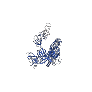 33743_7ycz_B_v1-0
SARS-CoV-2 Omicron 2-RBD up Spike trimer complexed with three XG005 molecules