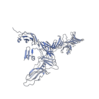 14800_7zn4_f_v1-1
Tail tip of siphophage T5 : bent fibre after interaction with its bacterial receptor FhuA
