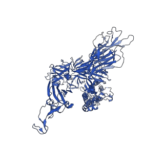 11334_6zp2_B_v4-0
Structure of SARS-CoV-2 Spike Protein Trimer (K986P, V987P, single Arg S1/S2 cleavage site) in Locked State