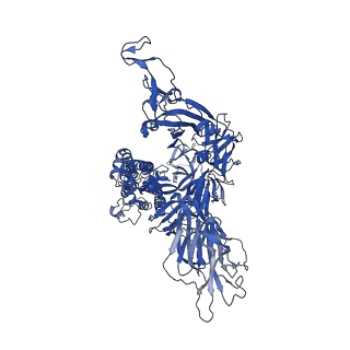 11334_6zp2_C_v4-0
Structure of SARS-CoV-2 Spike Protein Trimer (K986P, V987P, single Arg S1/S2 cleavage site) in Locked State
