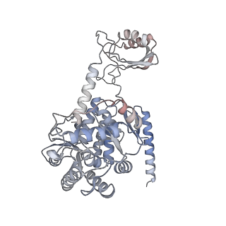 11467_6zvp_D_v1-1
Atomic model of the EM-based structure of the full-length tyrosine hydroxylase in complex with dopamine (residues 40-497) in which the regulatory domain (residues 40-165) has been included only with the backbone atoms
